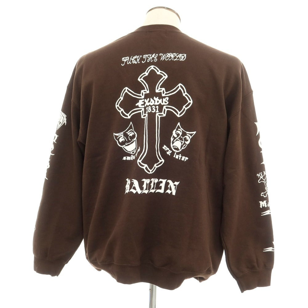 【中古】パームストライプス PALM/STRIPES コットンポリエステル スウェット ダークブラウン【サイズXL】【 状態ランクB 】【 メンズ 】 [EPD]