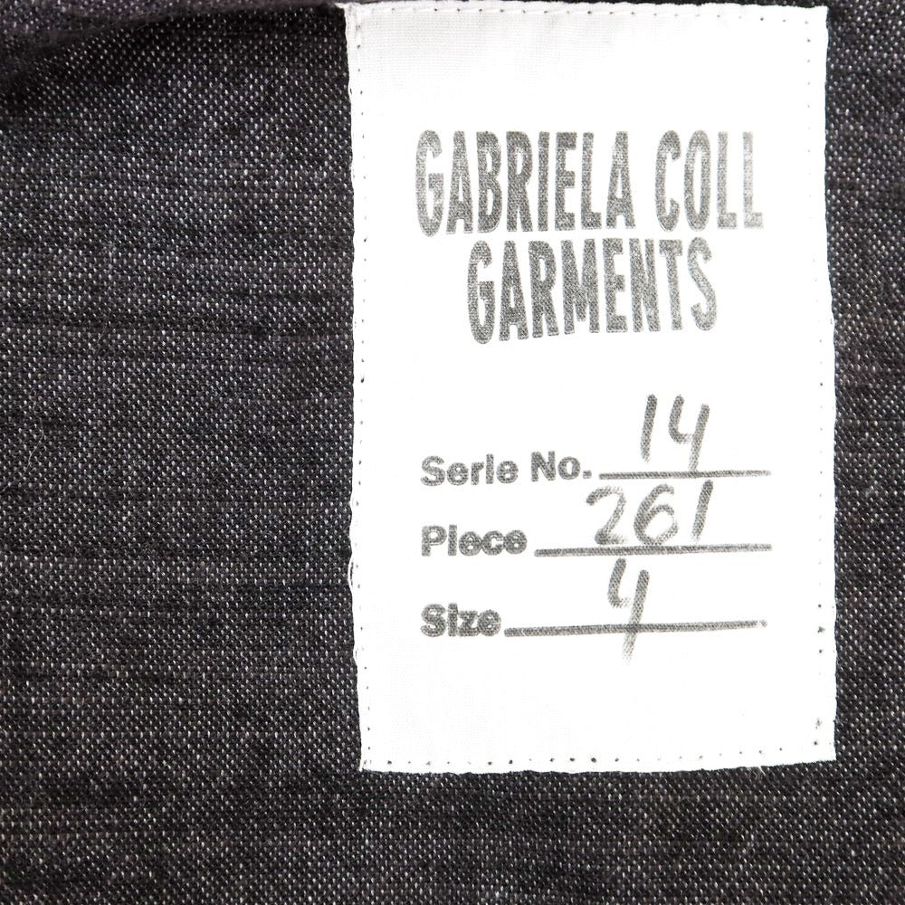 【中古】ガブリエラ コール ガーメンツ GABRIELA COLL GARMENTS 2024年秋冬 ベロア クラッシュ加工 ブルゾン ブラック【 4 】【 状態ランクB 】【 メンズ 】