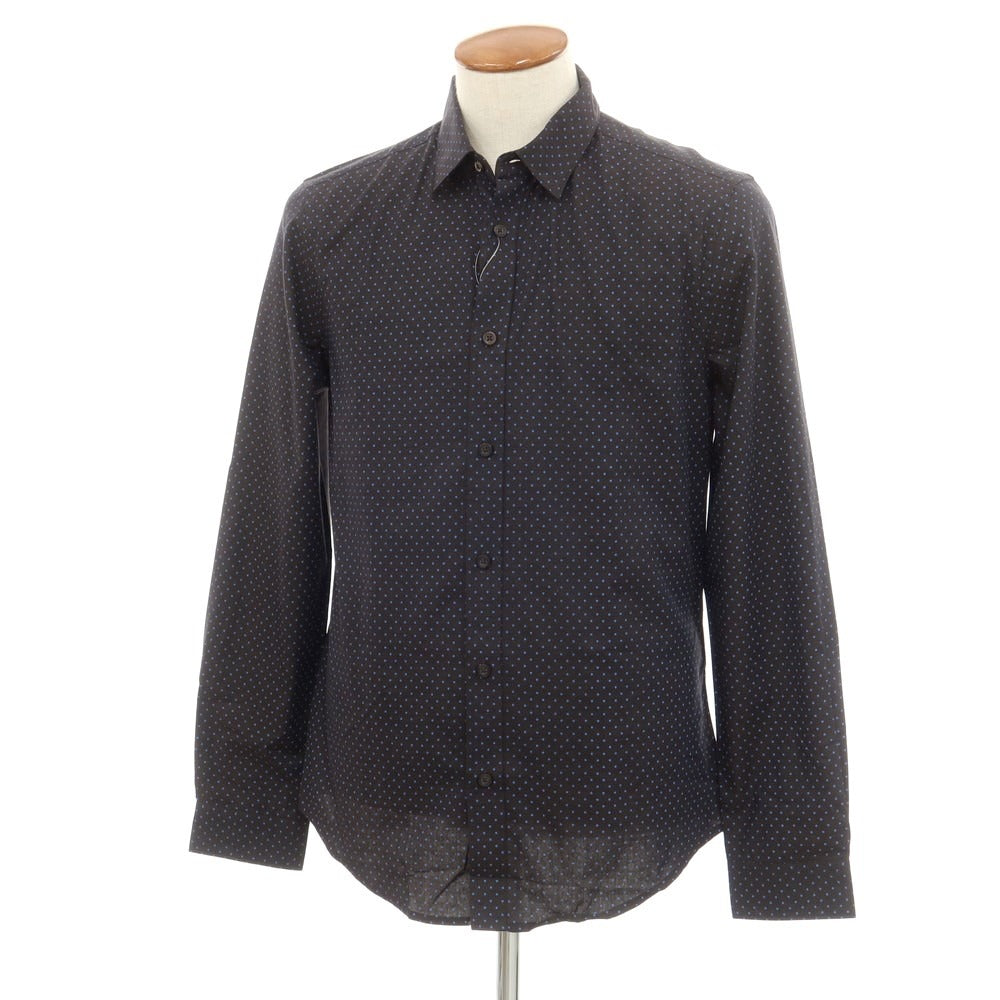 【中古】【未使用】ベンシャーマン Ben Sherman コットン ドット柄 カジュアルシャツ ブラック系xブルー【サイズM】【BLK】【S/S/A/W】【状態ランクS】【メンズ】