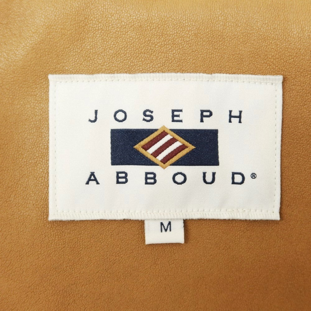 【中古】ジョセフアブード JOSEPH ABBOUD シープレザー ジップ＆ボタン レザーブルゾン ライトブラウン【 M 】【 状態ランクB 】【 メンズ 】