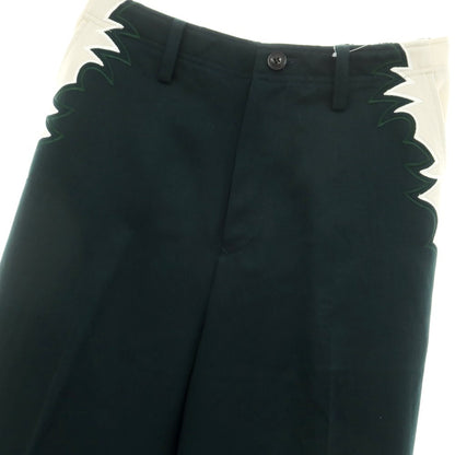 【中古】【未使用】トーガ TOGA 2024年春夏 EMBROIDERY WESTERN PANTS セルロースアセテート カジュアルスラックスパンツ ダークグリーン【サイズ46】【GRN】【S/S】【状態ランクS】【メンズ】