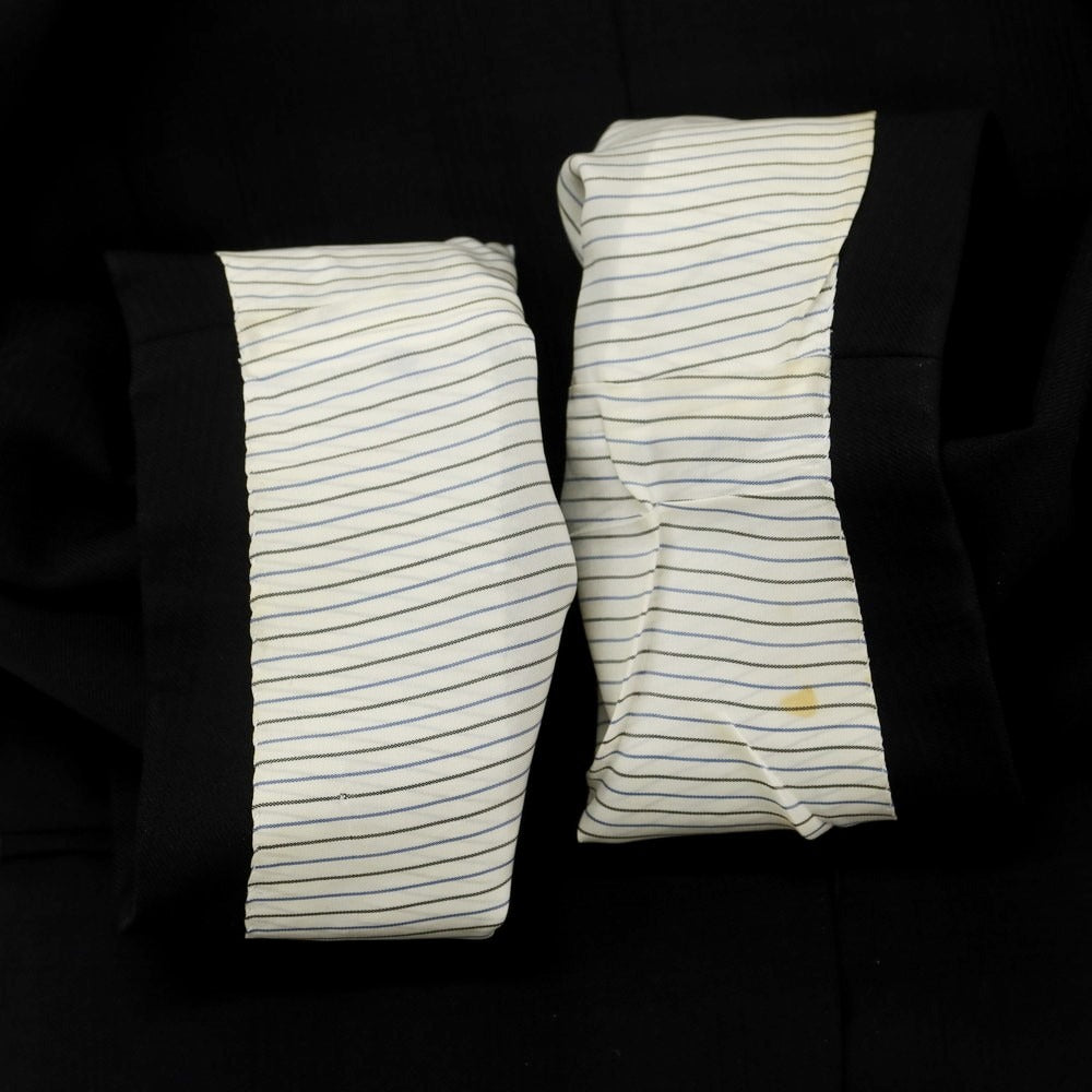 【中古】バーバリーロンドン BURBERRY LONDON SUPER120’S ウール チェック 2B テーラードジャケット ブラック【サイズL】【 状態ランクC 】【 メンズ 】 [EPD]