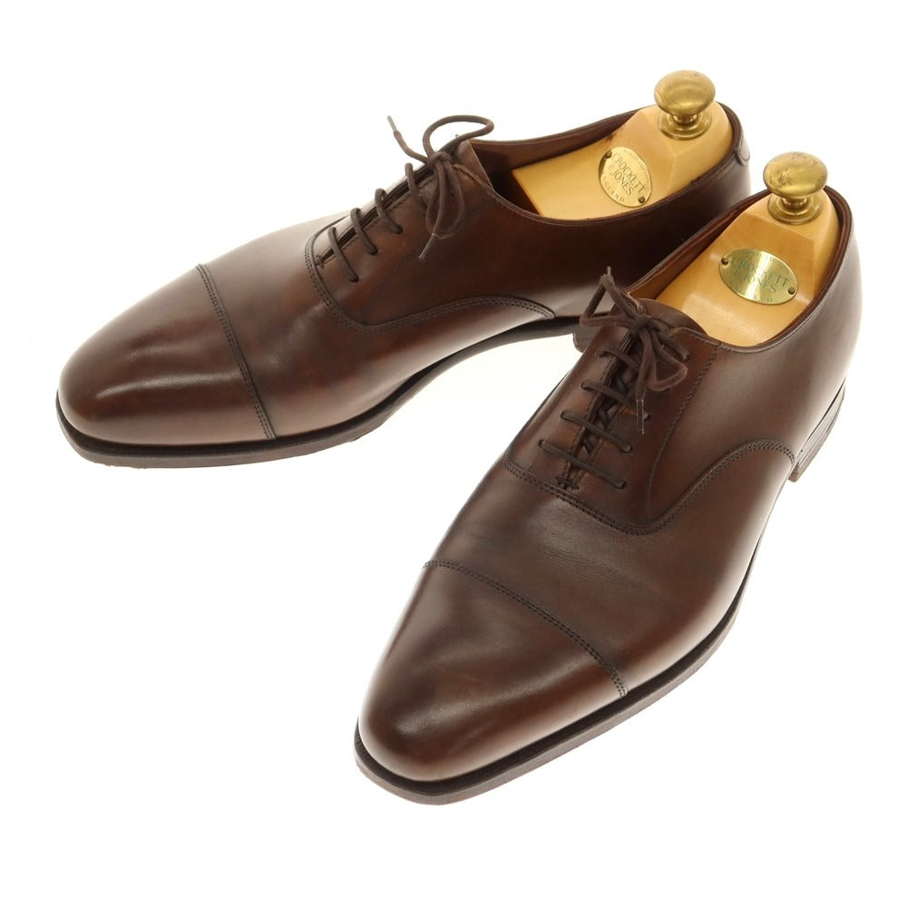 【中古】クロケットアンドジョーンズ CROCKETT&amp;JONES ハンドグレード AUDLEY ストレートチップ  ドレスシューズ ブラウン【 8E 】【 状態ランクB 】【 メンズ 】