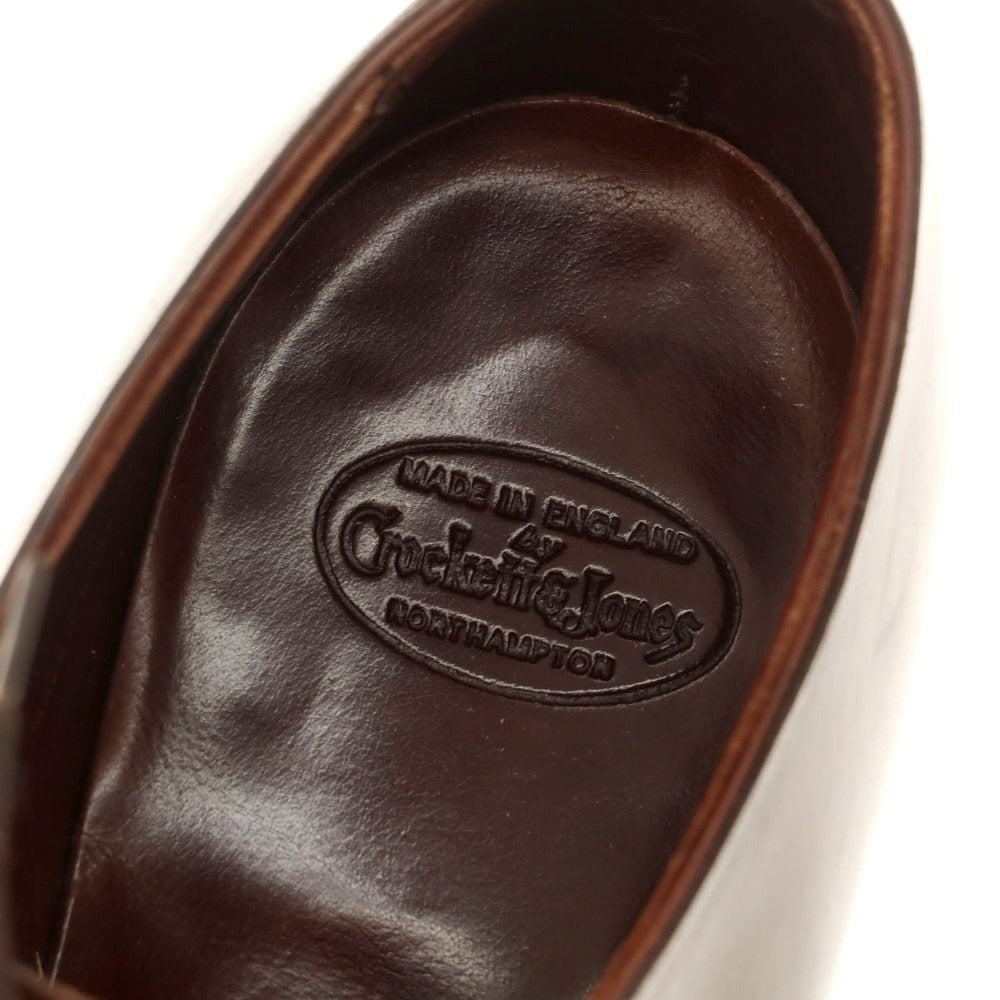 【中古】クロケットアンドジョーンズ CROCKETT&amp;JONES ハンドグレード AUDLEY ストレートチップ  ドレスシューズ ブラウン【 8E 】【 状態ランクB 】【 メンズ 】