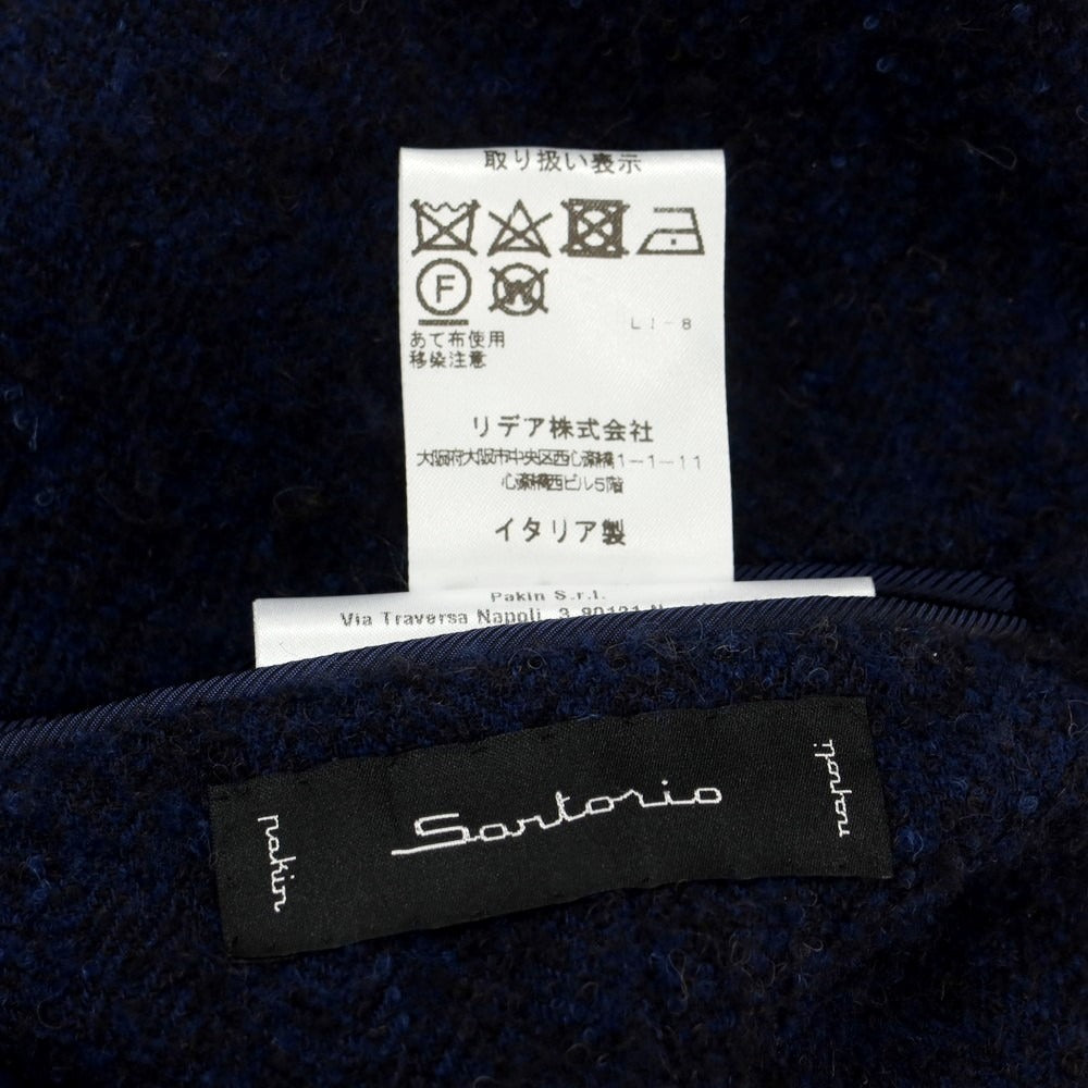 【中古】サルトリオ Sartorio ウールナイロン 3つボタン テーラードジャケット ネイビー系【サイズ50 R08】【 状態ランクD 】【 メンズ 】 [EPD]