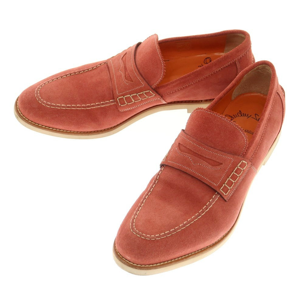 【中古】サントーニ Santoni スエード コインローファー ダークピンク【 9F 】【 状態ランクB 】【 メンズ 】