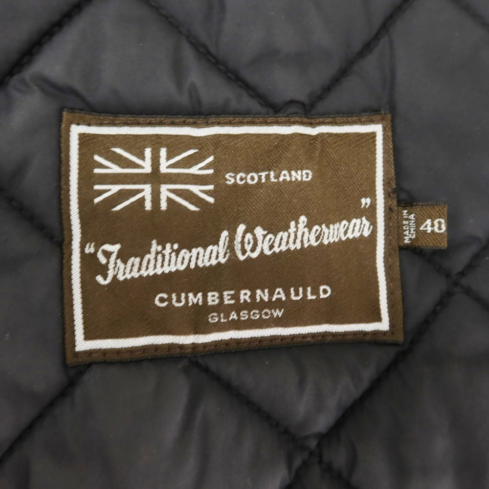 【中古】トラディショナルウェザーウェア Traditional Weatherwear ナイロン キルティングブルゾン ブラック【 40 】【 状態ランクC 】【 メンズ 】