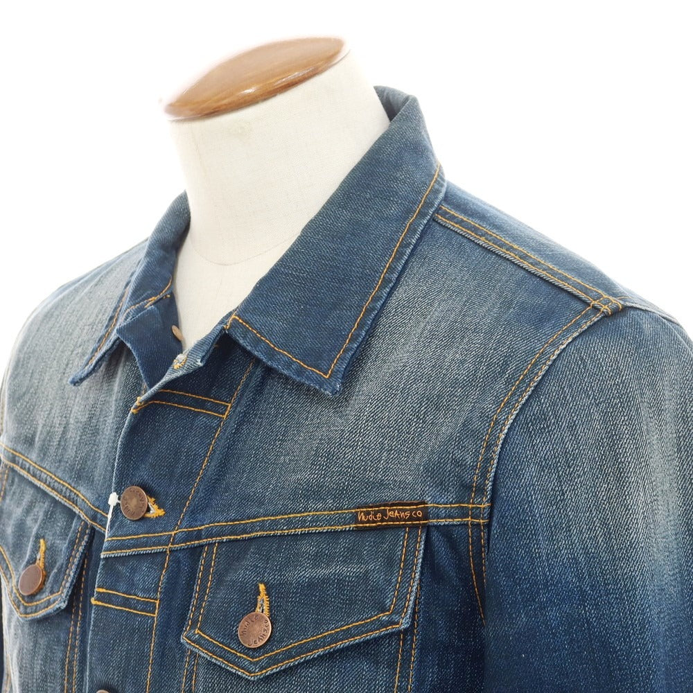 【中古】ヌーディージーンズ Nudie Jeans コットン Gジャン デニムジャケット ネイビー【 M 】【 状態ランクC 】【 メンズ 】