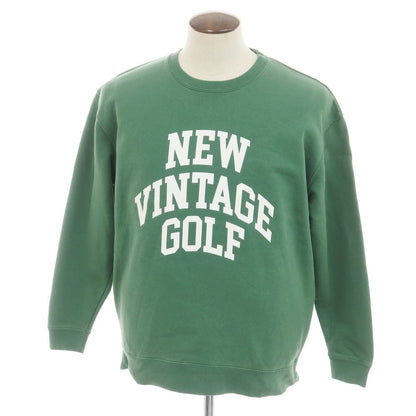 【中古】ニューヴィンテージゴルフ NEW VINTAGE GOLF コットン クルーネック スウェット グリーン【サイズXL】【GRN】【A/W】【状態ランクB】【メンズ】