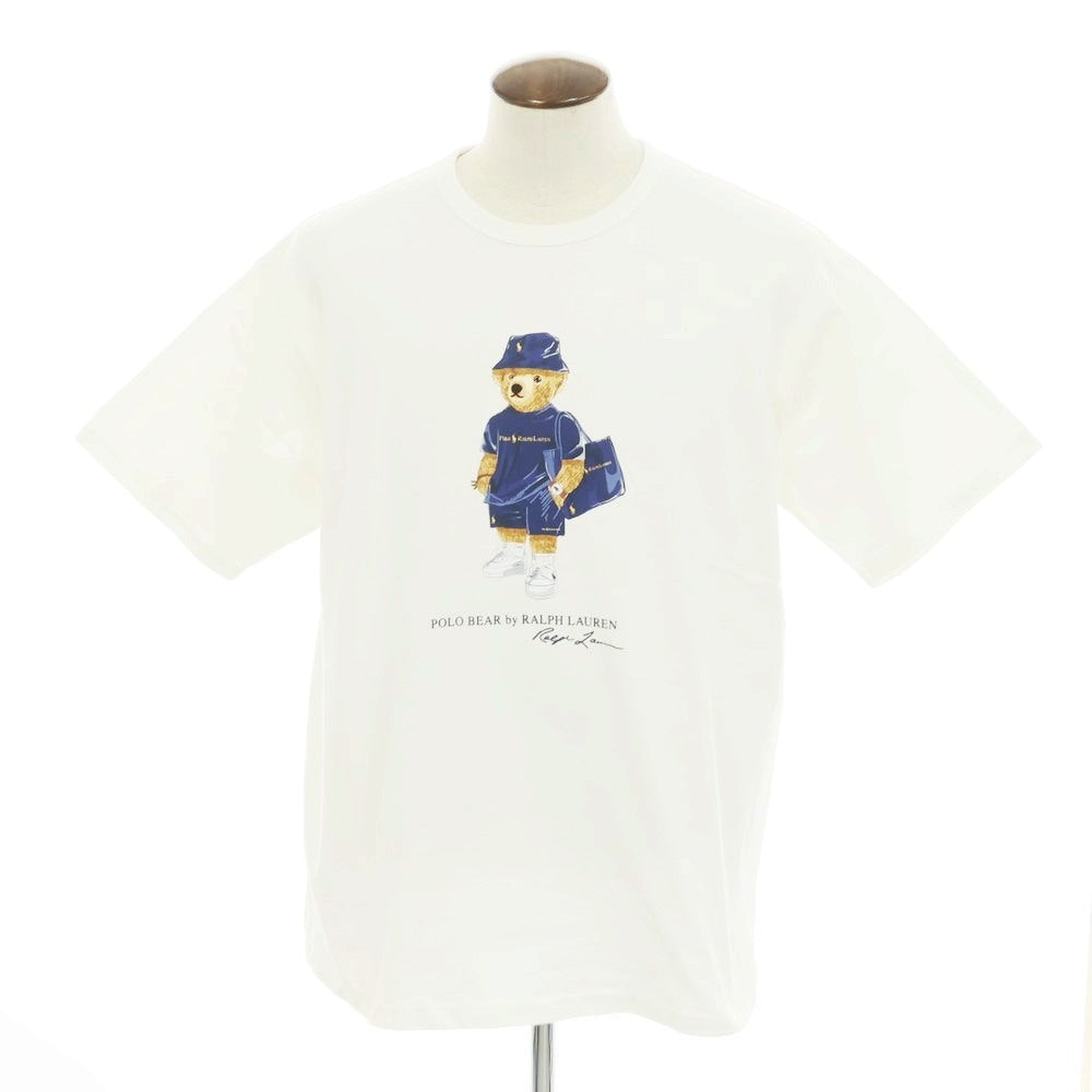 【中古】ポロ ラルフローレン Polo Ralph Lauren BEAMS別注 2024年春夏 コットンレーヨン クルーネック 半袖Ｔシャツ ホワイト【サイズL】【WHT】【S/S】【状態ランクB】【メンズ】