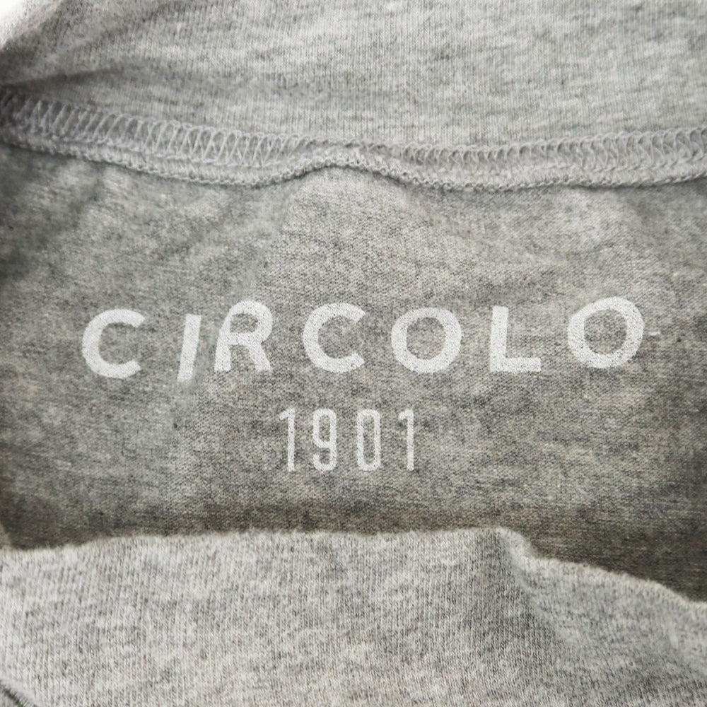 【中古】チルコロ1901 CIRCOLO 1901 ストレッチ コットン モックネック 長袖Ｔシャツ グレー【サイズL】【GRY】【S/S/A/W】【状態ランクB】【メンズ】