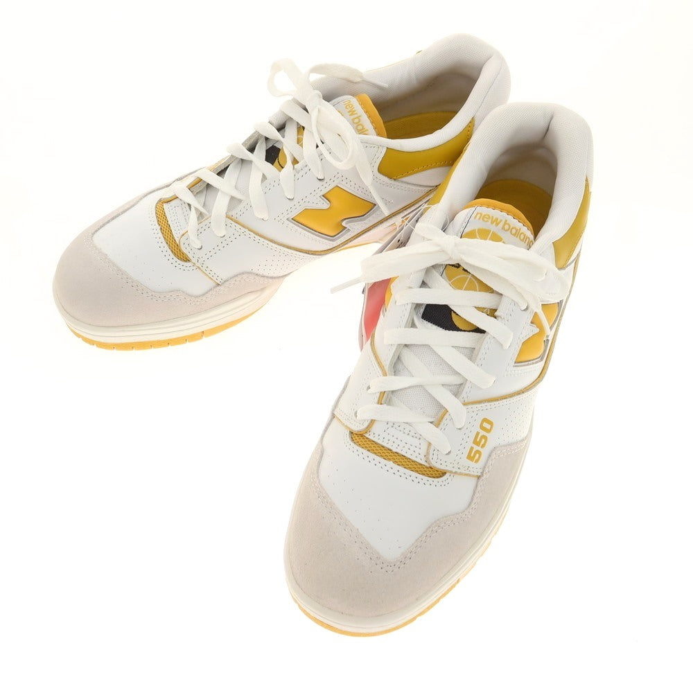 【中古】【未使用】ニューバランス NEW BALANCE BB550LA1 スニーカー ホワイトxイエロー【 29cm 】【 状態ランクS 】【 メンズ 】