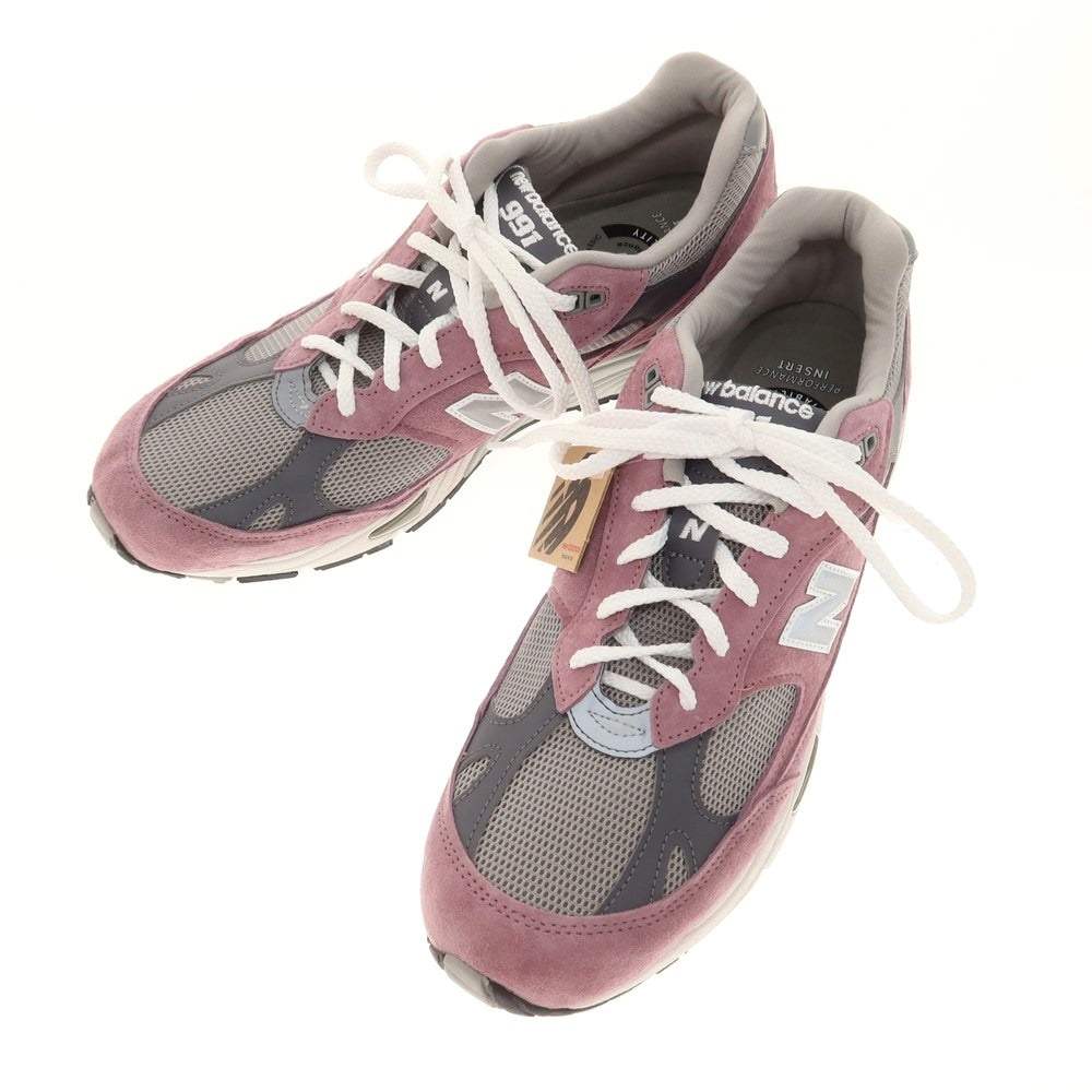 【中古】【未使用】ニューバランス NEW BALANCE M991PGG ENGLAND製 スニーカー ピンクxグレー【 UK10 1/2 】【 状態ランクS 】【 メンズ 】