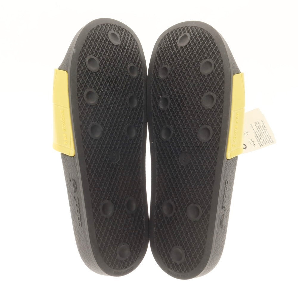 【中古】【未使用】ラフシモンズ RAF SIMONS × adidas ADILETTE CHECKER サンダル ブラックxイエロー【 27.5cm 】【 状態ランクS 】【 メンズ 】