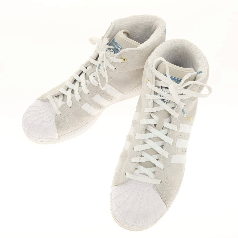 【中古】アディダス adidas PRO MODEL RICHARD ANGELIDES スエード スニーカー ライトグレー【 28cm 】【 状態ランクB 】【 メンズ 】