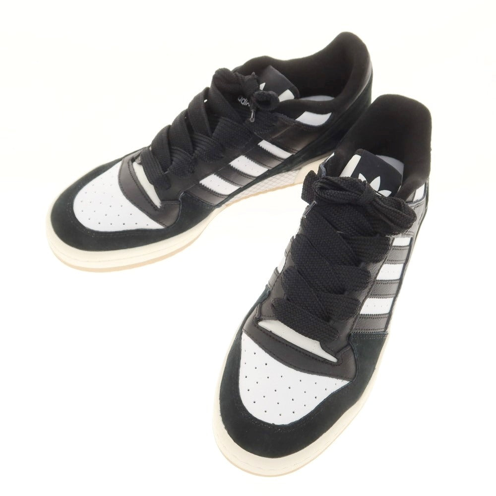 【中古】アディダス adidas FORUM LOW CL レザー スニーカー ブラックxホワイト【 29cm 】【 状態ランクA 】【 メンズ 】