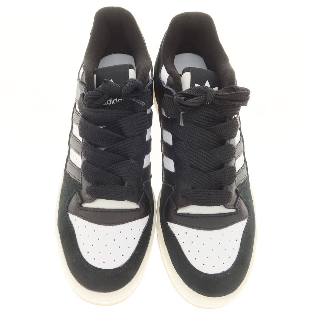 【中古】アディダス adidas FORUM LOW CL レザー スニーカー ブラックxホワイト【 29cm 】【 状態ランクA 】【 メンズ 】