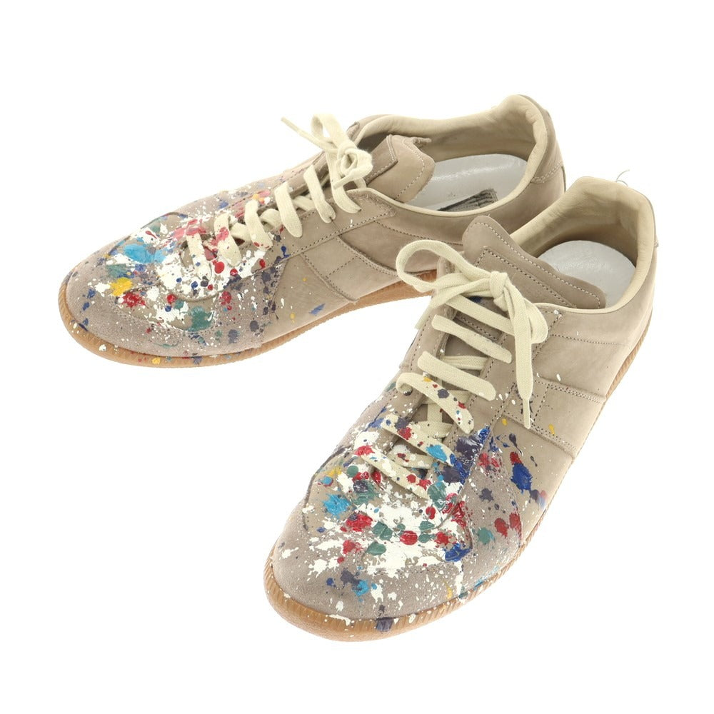 【中古】マルタンマルジェラ２２ Martin Margiela 22 ペンキ ヌバック スニーカー ブラウングレー【 43 】【 状態ランクB 】【 メンズ 】