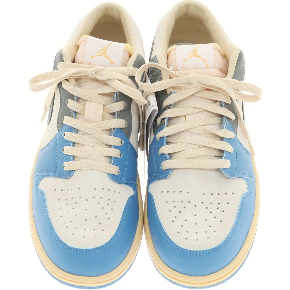 【中古】【未使用】ナイキ NIKE AIR JORDAN 1 LOW SE ジョーダン1 ロー スニーカー ライトブルーxグレー【 28.5cm 】【 状態ランクS 】【 メンズ 】