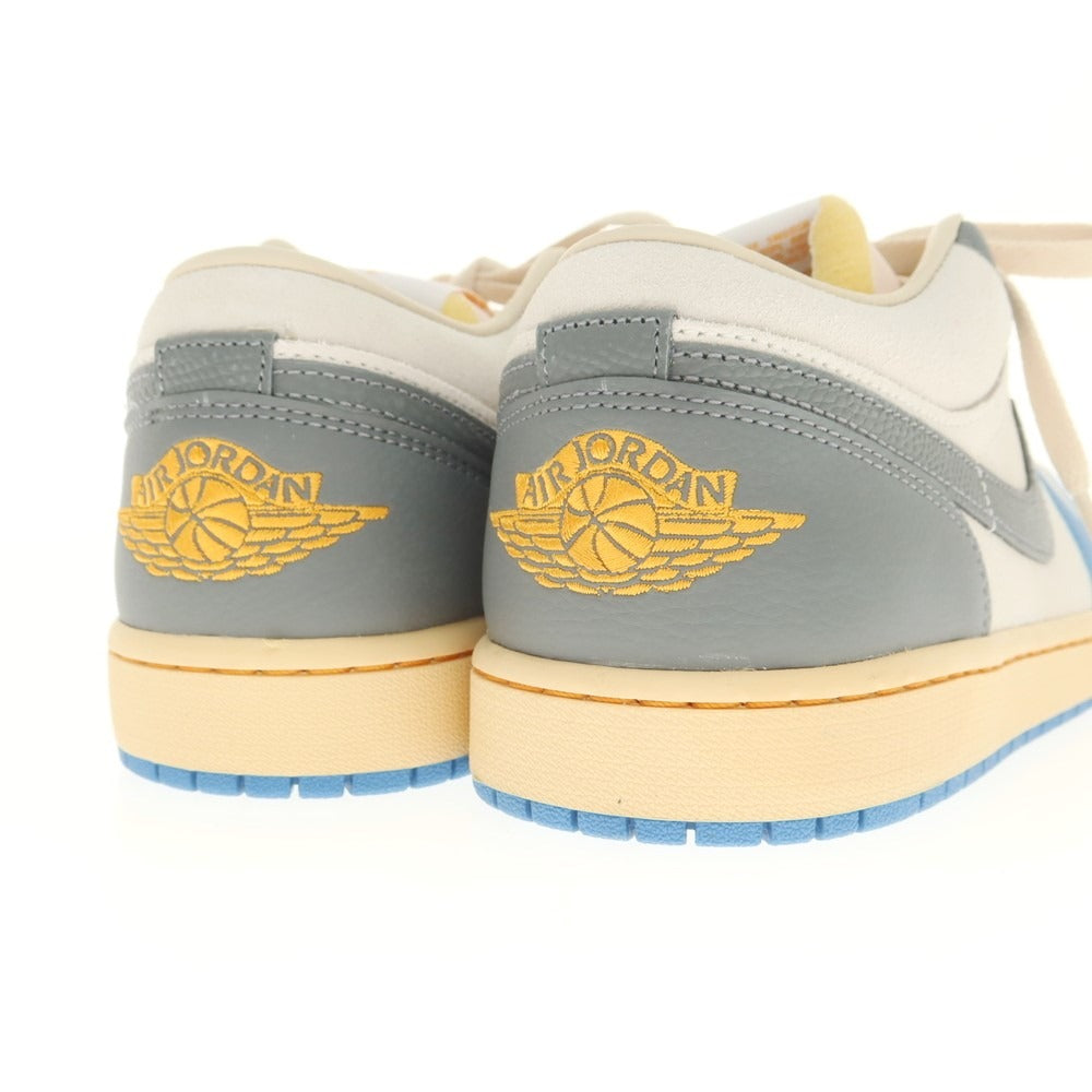 【中古】【未使用】ナイキ NIKE AIR JORDAN 1 LOW SE ジョーダン1 ロー スニーカー ライトブルーxグレー【 28.5cm 】【 状態ランクS 】【 メンズ 】