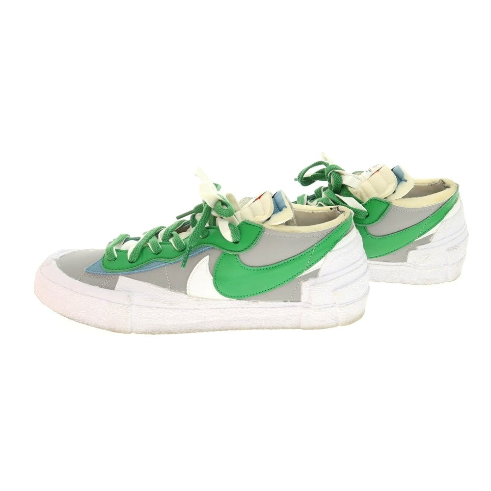 【中古】サカイ Sacai × NIKE BLAZER LOW スニーカー グレーxグリーン【 28.5cm 】【 状態ランクB 】【 メンズ 】