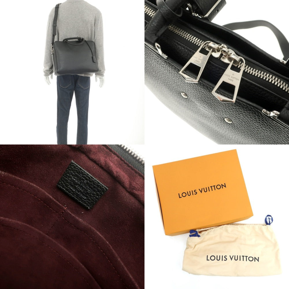 【中古】ルイ ヴィトン LOUIS VUITTON アルマンド・ブリーフケース MM グレインレザー ブリーフケース ブラック【 状態ランクB 】【 メンズ 】