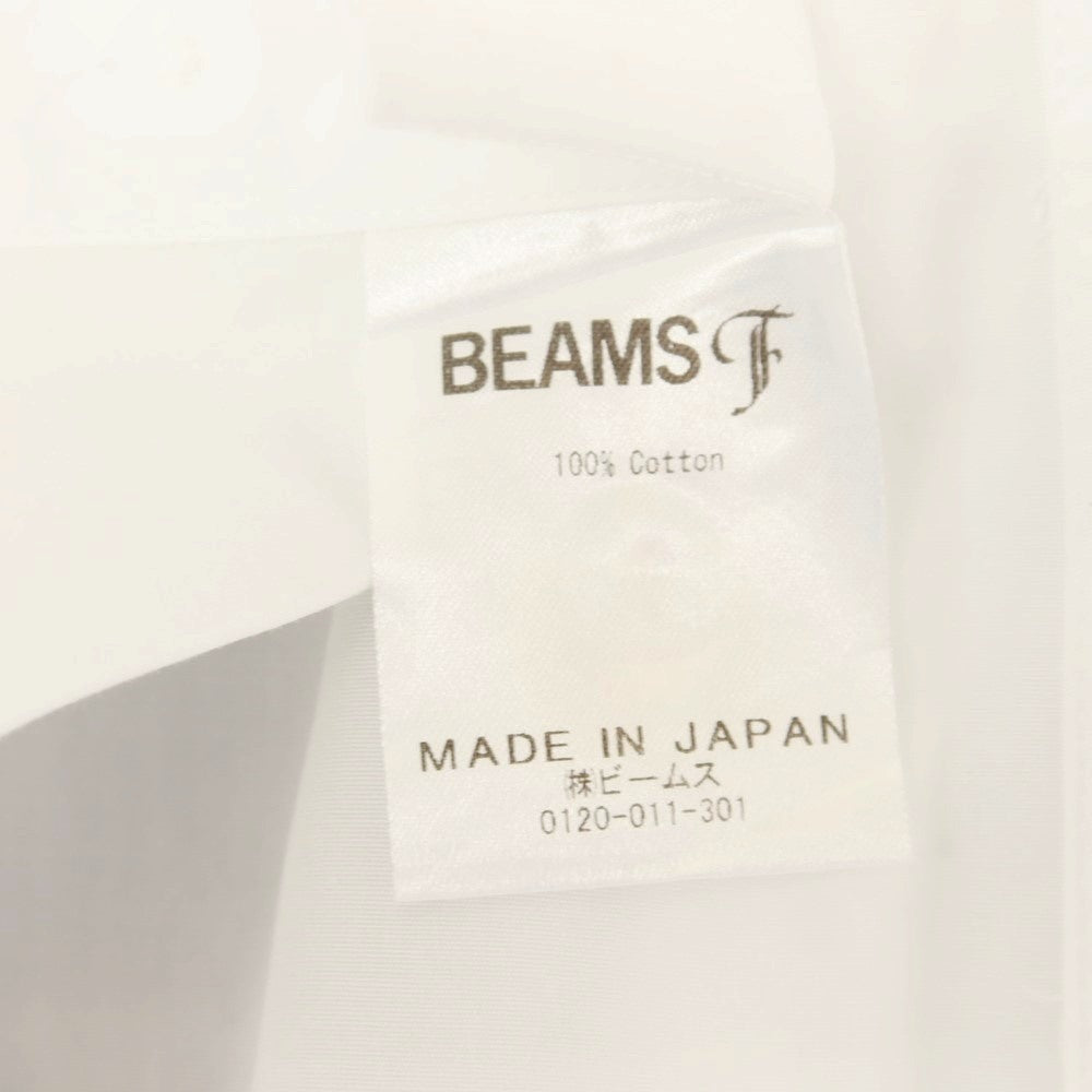 【中古】ビームスエフ BEAMS F コットン セミワイドカラー ダブルカフス ドレスシャツ ホワイト【 38 】【 状態ランクB 】【 メンズ 】