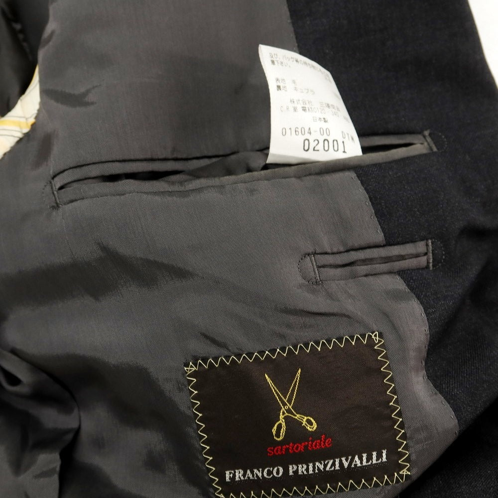 【中古】フランコ プリンツィバリー FRANCO PRINZIVALLI ウール 2つボタン テーラードジャケット ダークグレー【サイズ46 Drop7】【 状態ランクB 】【 メンズ 】 [EPD]