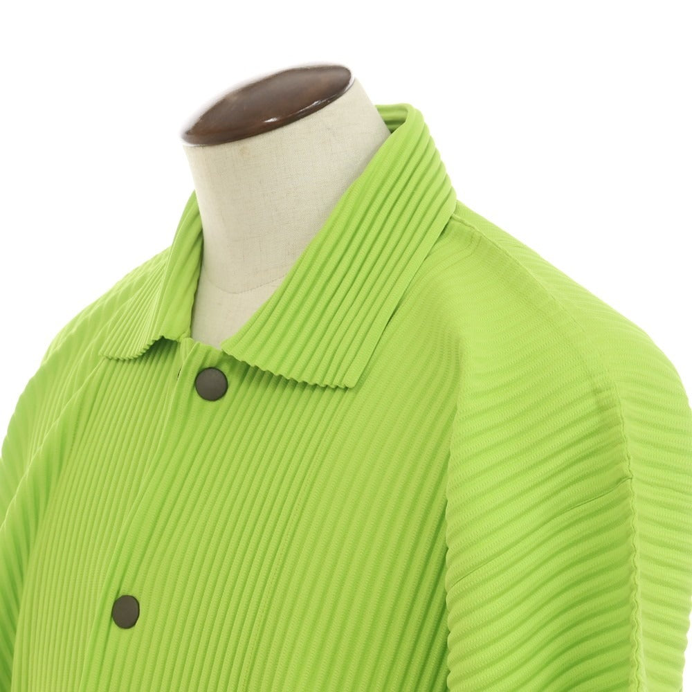 【中古】オム プリッセ イッセイミヤケ HOMME PLISSE ISSEY MIYAKE 2025年春夏 プリーツ加工 ブルゾン ライトグリーン【 表記なし（L位） 】【 状態ランクA 】【 メンズ 】