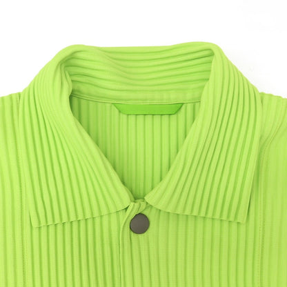 【中古】オム プリッセ イッセイミヤケ HOMME PLISSE ISSEY MIYAKE 2025年春夏 プリーツ加工 ブルゾン ライトグリーン【 表記なし（L位） 】【 状態ランクA 】【 メンズ 】