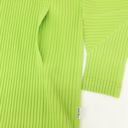 【中古】オム プリッセ イッセイミヤケ HOMME PLISSE ISSEY MIYAKE 2025年春夏 プリーツ加工 ブルゾン ライトグリーン【 表記なし（L位） 】【 状態ランクA 】【 メンズ 】