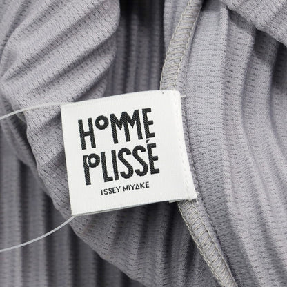 【中古】オム プリッセ イッセイミヤケ HOMME PLISSE ISSEY MIYAKE 2024年秋冬 MONTHLY COLOR AUGUST プリーツ加工 長袖カットソー ライトグレー【 表記なし（L位） 】【 状態ランクA 】【 メンズ 】