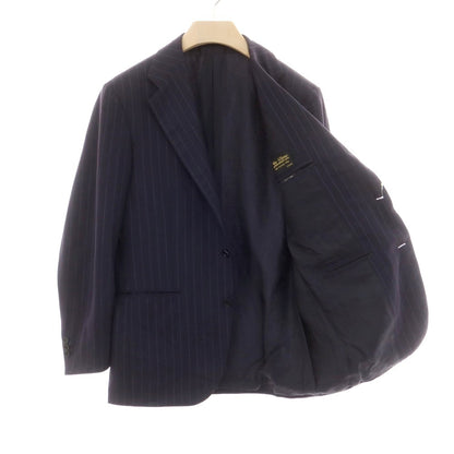 【中古】チロパオーネ キートン Ciro Paone Kiton タイユアタイ別注 3つボタンスーツ ネイビーxブルー【 48 】【 状態ランクD 】【 メンズ 】