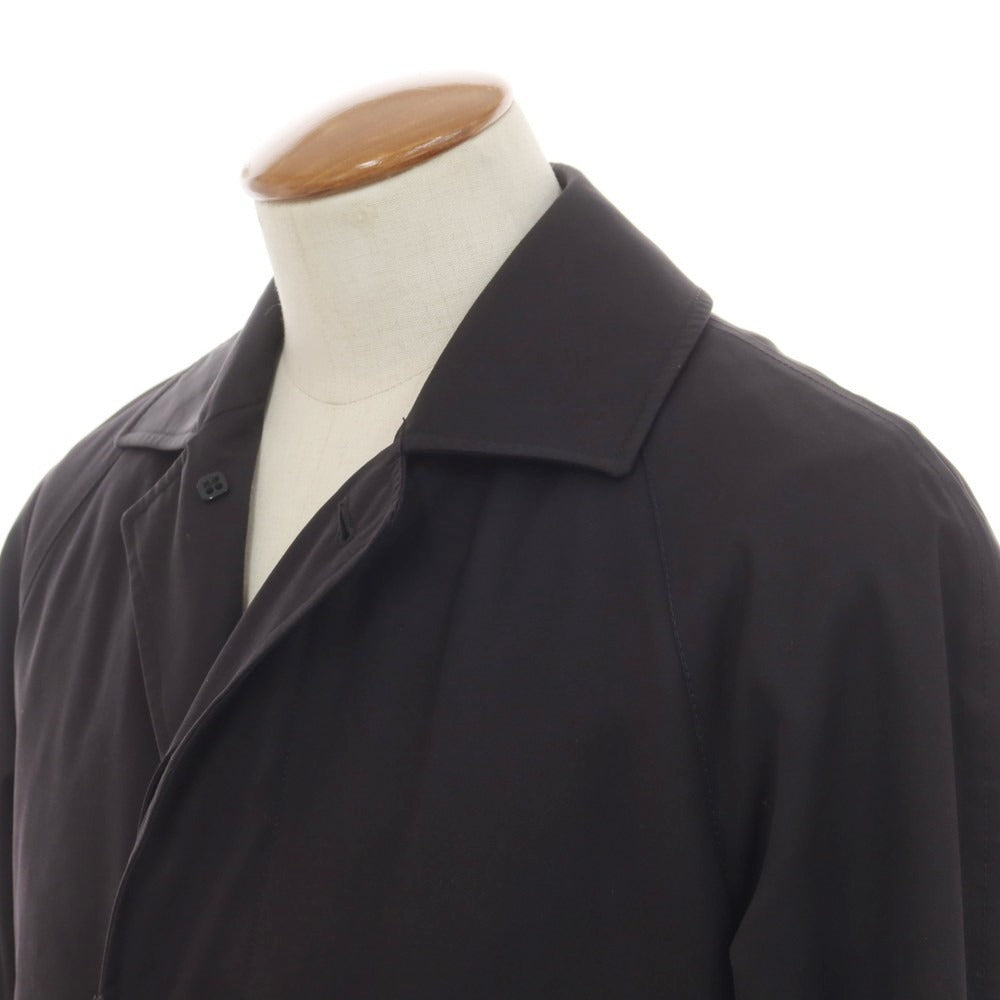 【中古】アクアスキュータム Aquascutum コットン ライナー付き ステンカラーコート ブラック【サイズ38】【 状態ランクC 】【 メンズ 】 [EPD]