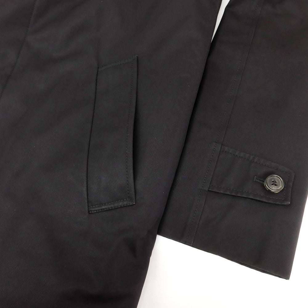 【中古】アクアスキュータム Aquascutum コットン ライナー付き ステンカラーコート ブラック【サイズ38】【 状態ランクC 】【 メンズ 】 [EPD]