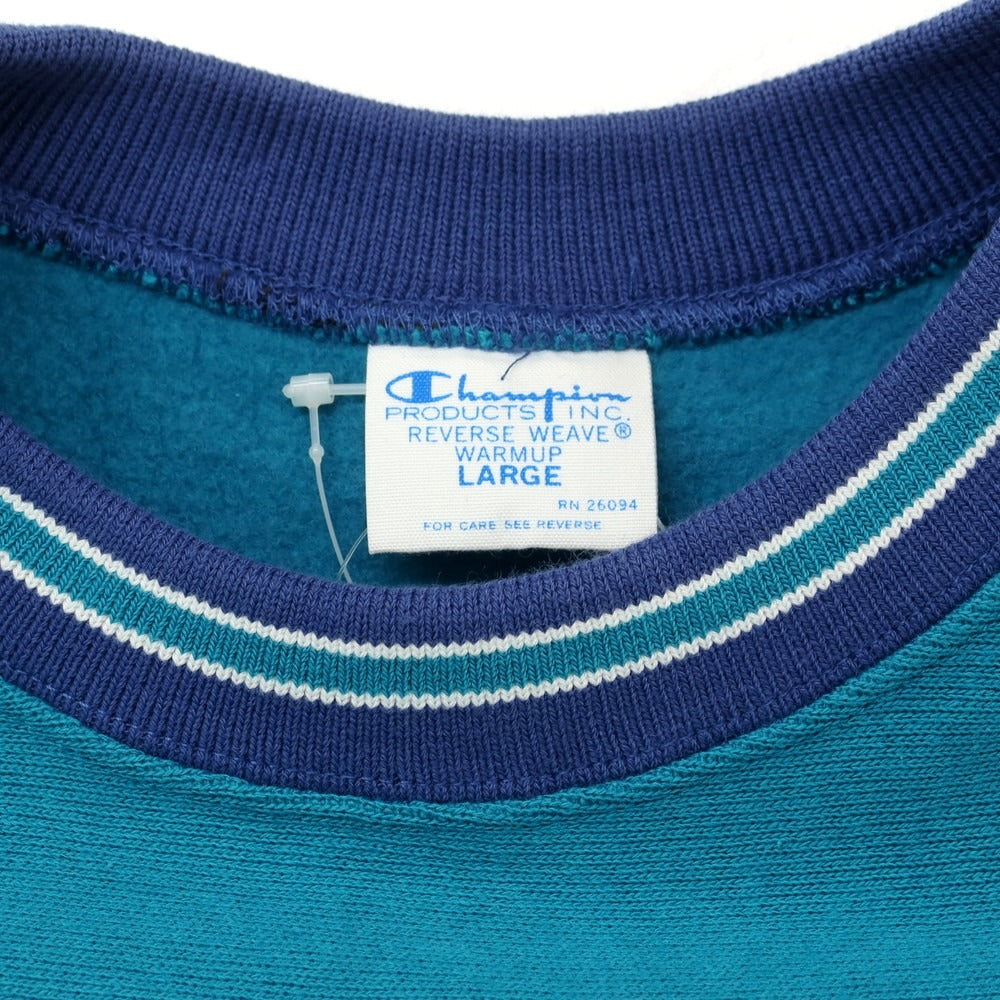 【中古】【未使用】チャンピオン Champion リバースウィーブ スウェット ターコイズ【 L 】【 状態ランクS 】【 メンズ 】