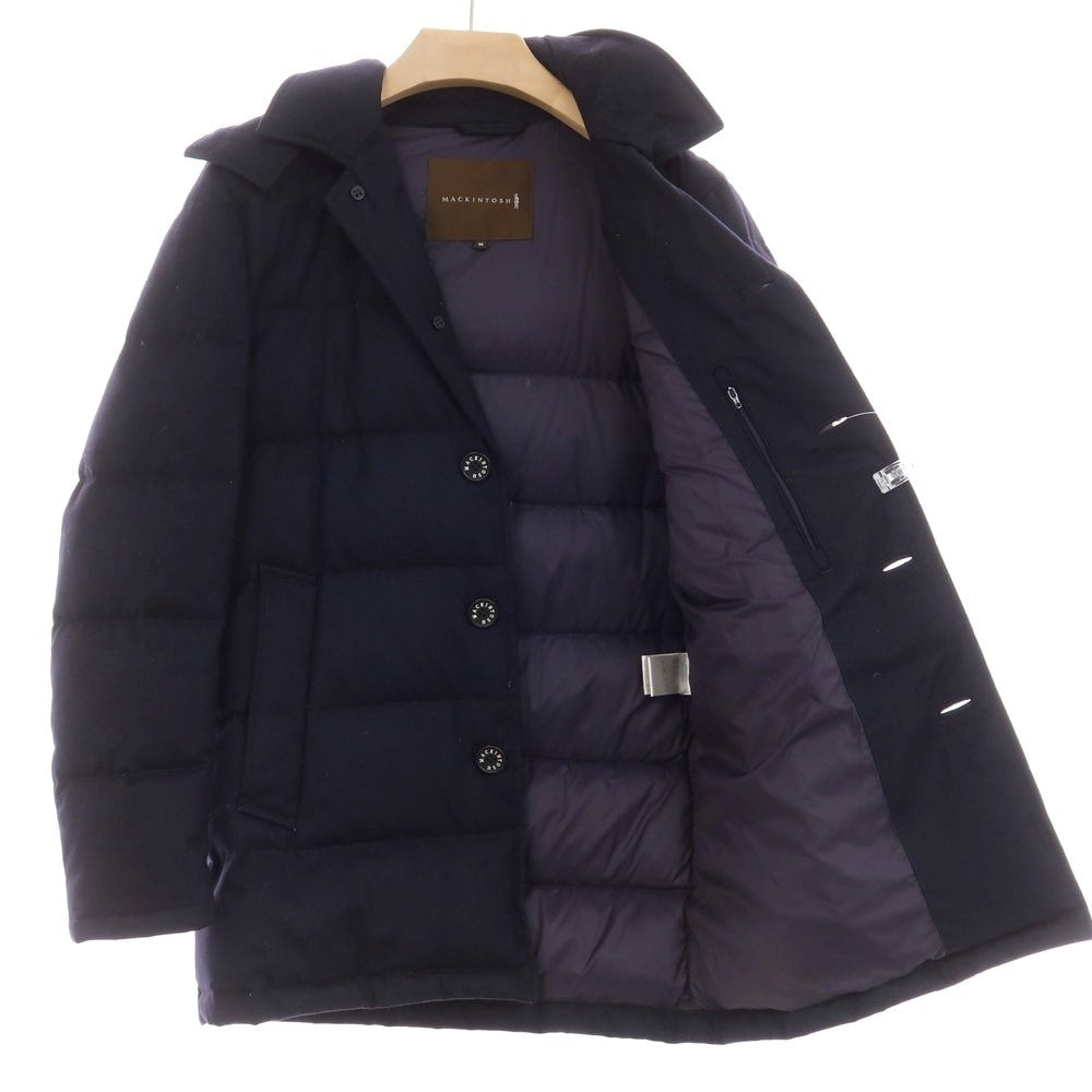 【中古】マッキントッシュ Mackintosh ウール フーデッド ダウンコート ダークネイビー【 36 】【 状態ランクB 】【 メンズ 】