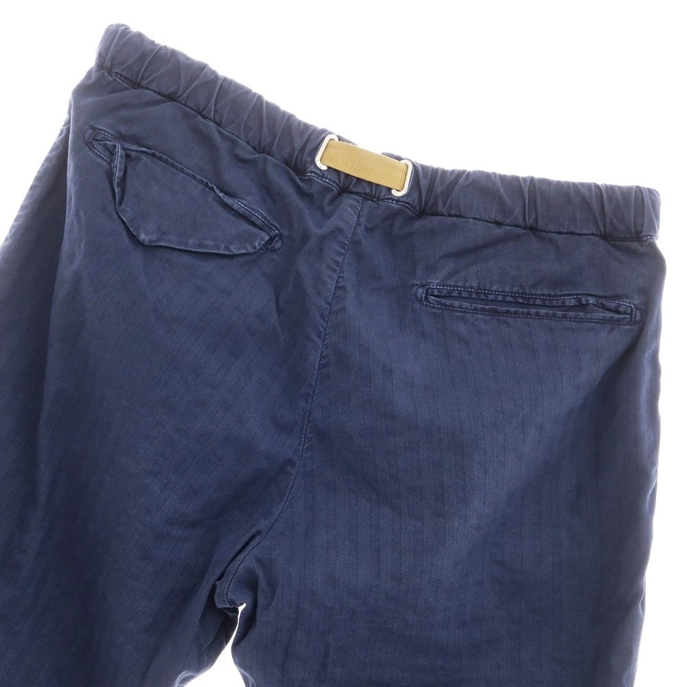 【中古】ホワイトサンド WHITE SAND ストレッチ コットン ストライプ イージーパンツ ネイビー【 50 】【 状態ランクC 】【 メンズ 】