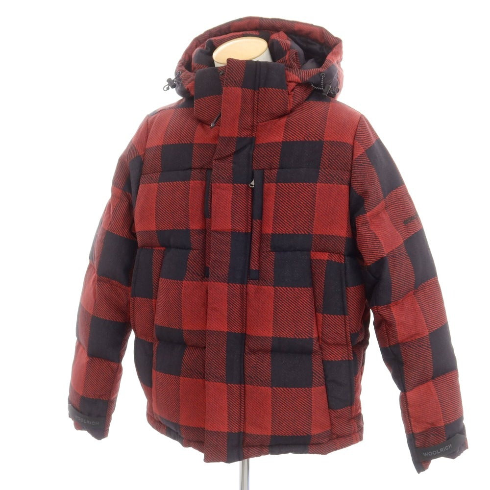 【中古】ウールリッチ WOOLRICH 2024年秋冬 Black Label ナイロン チェック ダウンジャケット レッドxブラック【サイズXS】【 状態ランクA 】【 メンズ 】 [EPD]