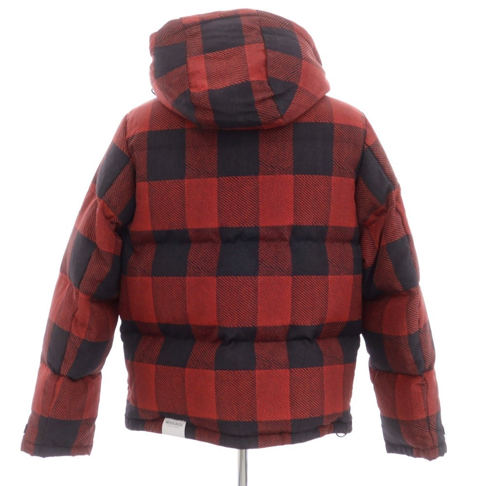 【中古】ウールリッチ WOOLRICH 2024年秋冬 Black Label ナイロン チェック ダウンジャケット レッドxブラック【 XS 】【 状態ランクA 】【 メンズ 】