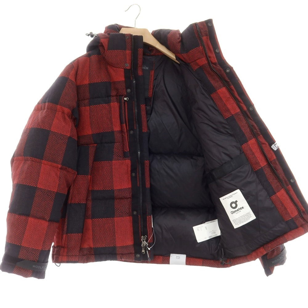 【中古】ウールリッチ WOOLRICH 2024年秋冬 Black Label ナイロン チェック ダウンジャケット レッドxブラック【 XS 】【 状態ランクA 】【 メンズ 】