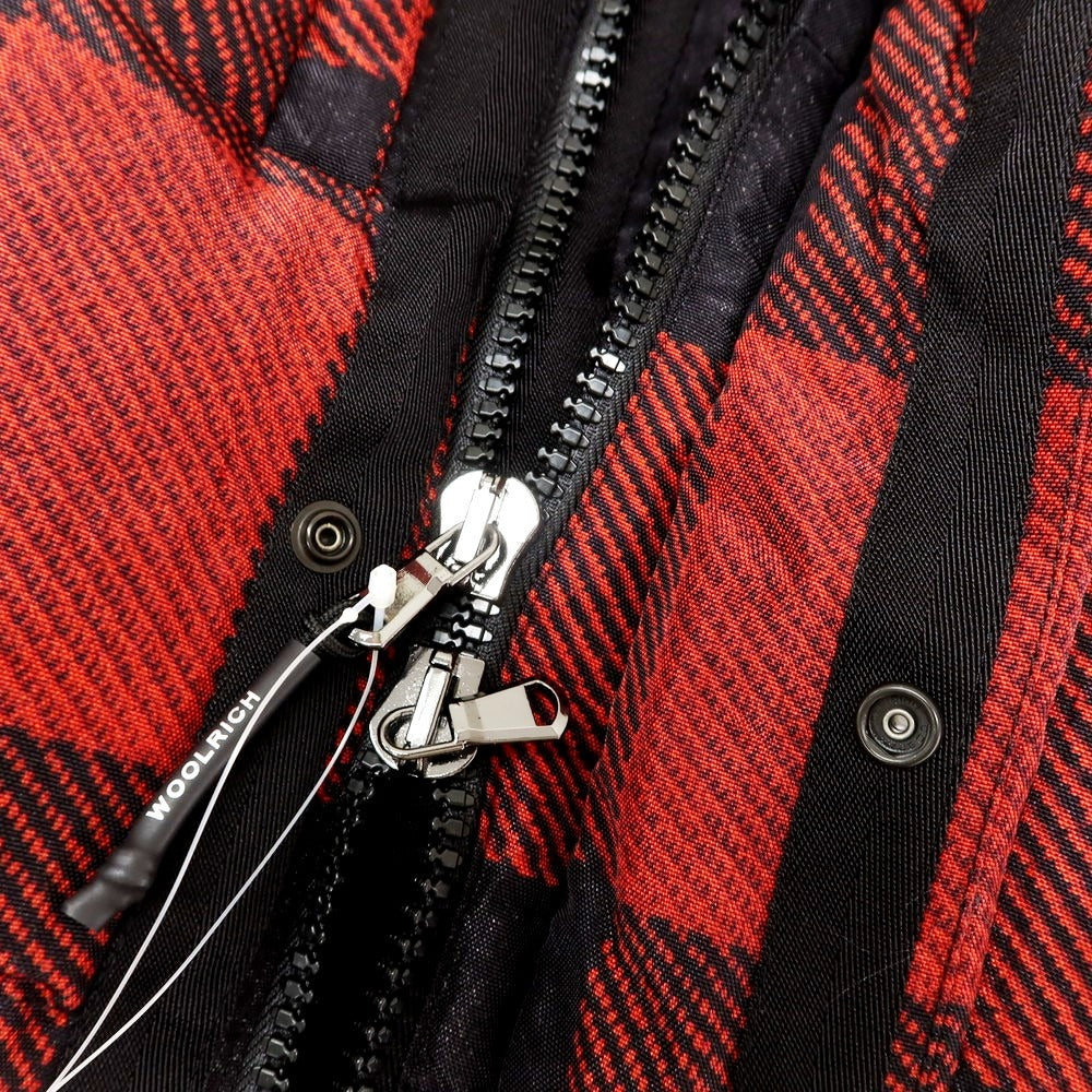 【中古】ウールリッチ WOOLRICH 2024年秋冬 Black Label ナイロン チェック ダウンジャケット レッドxブラック【サイズXS】【 状態ランクA 】【 メンズ 】 [EPD]