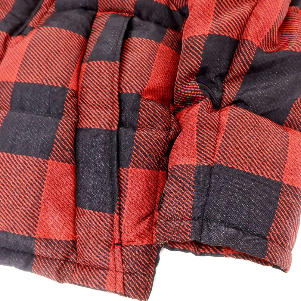 【中古】ウールリッチ WOOLRICH 2024年秋冬 Black Label ナイロン チェック ダウンジャケット レッドxブラック【サイズXS】【 状態ランクA 】【 メンズ 】 [EPD]