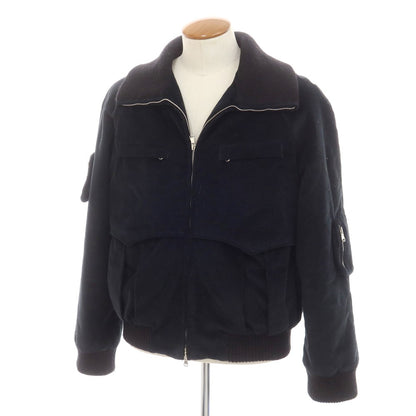 【中古】エルマンノ シェルヴィーノ ERMANNO SCERVINO コーデュロイ ジップアップ ブルゾン ブラック【 50 】【 状態ランクB 】【 メンズ 】