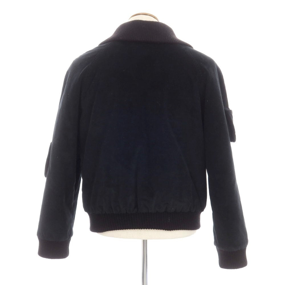 【中古】エルマンノ シェルヴィーノ ERMANNO SCERVINO コーデュロイ ジップアップ ブルゾン ブラック【 50 】【 状態ランクB 】【 メンズ 】