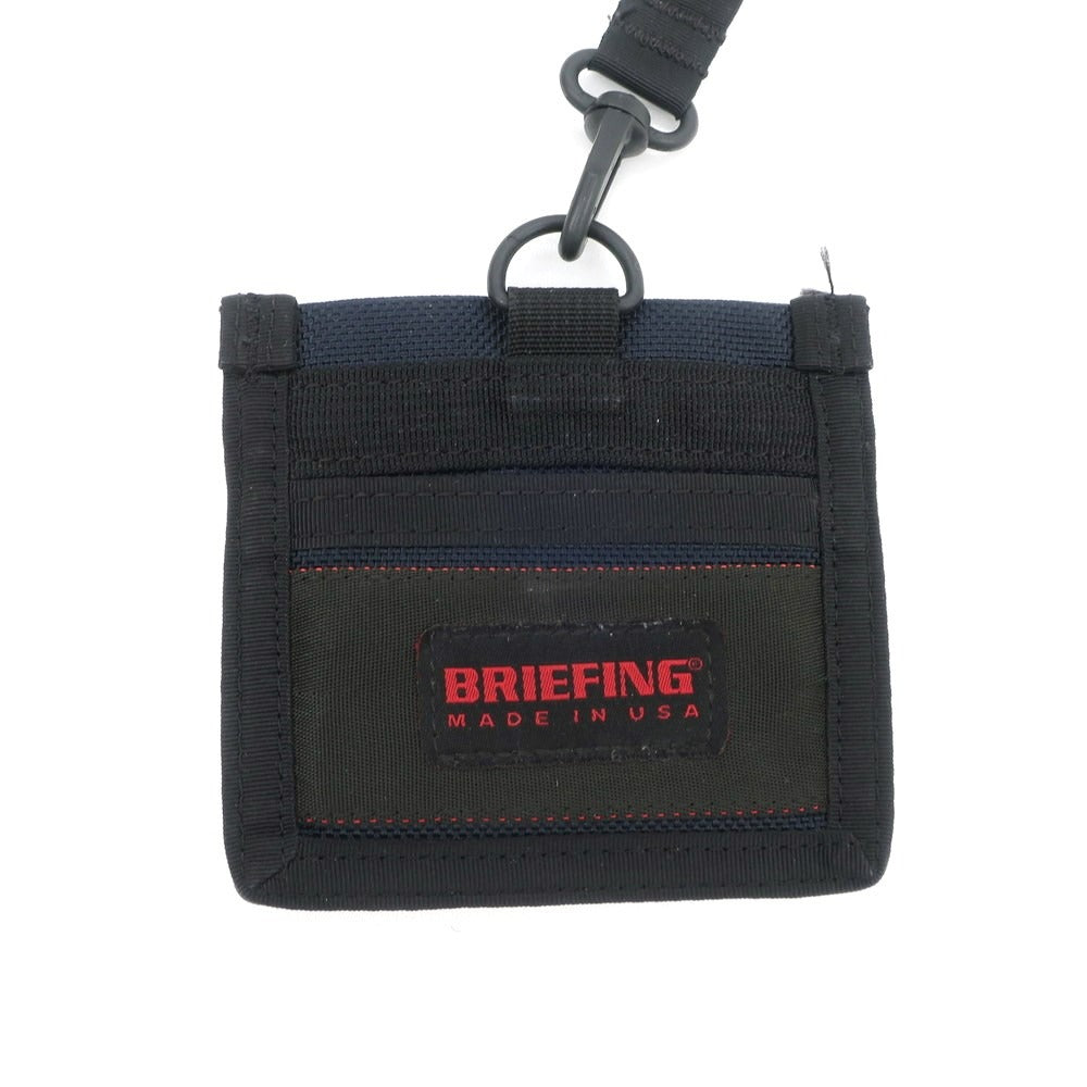 【中古】ブリーフィング BRIEFING ナイロン ネックポーチ ネイビーxブラック【 状態ランクC 】【 メンズ 】