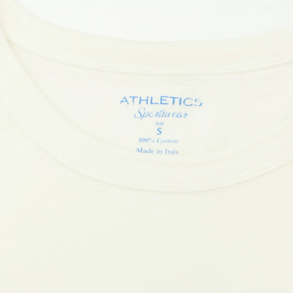 【中古】ATHLETICS SPORTSWEAR コットン クルーネック 半袖Ｔシャツ ホワイト【 S 】【 状態ランクB 】【 メンズ 】