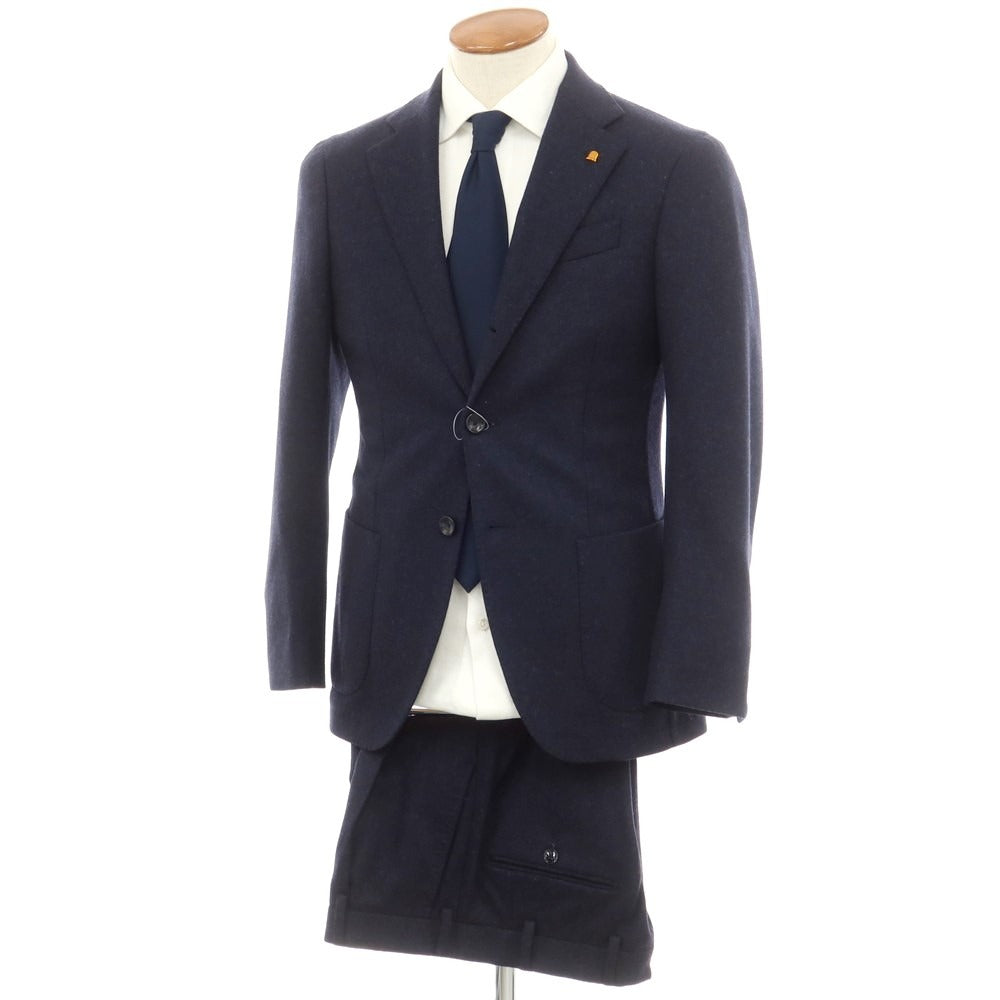 【中古】サルトリア ラトレ SARTORIA LATORRE カシミヤ 3つボタンスーツ ネイビー【サイズ46 Drop8/44 Drop8】【NVY】【A/W】【状態ランクA】【メンズ】