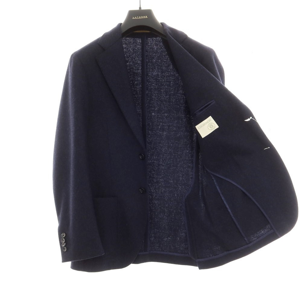 【中古】サルトリア ラトレ SARTORIA LATORRE カシミヤ 3つボタンスーツ ネイビー【サイズ46 Drop8/44 Drop8】【NVY】【A/W】【状態ランクA】【メンズ】