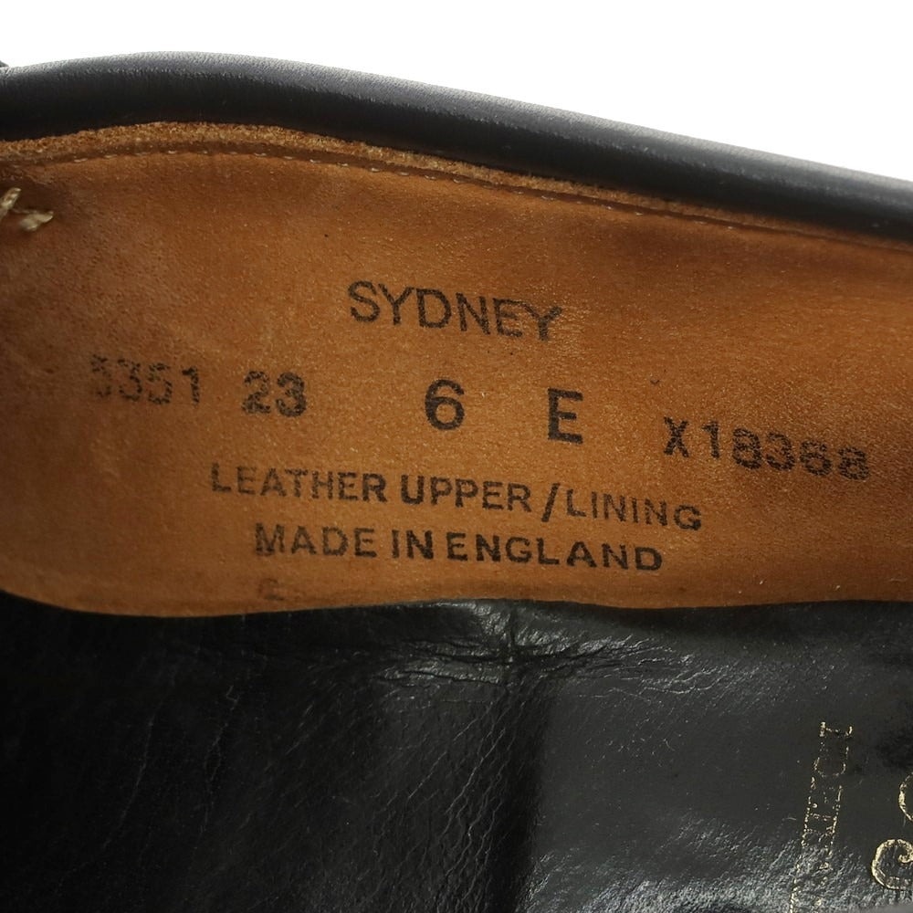 【中古】クロケットアンドジョーンズ CROCKETT&amp;JONES SYDNEY スエード コインローファー ネイビー【 6 E 】【 状態ランクC 】【 メンズ 】